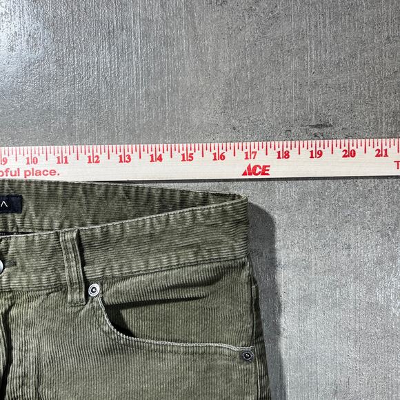 RVCA Daggers Fit Corduroy Pants Olive Green Size 32 Slim Straight - Picture 6 of 7